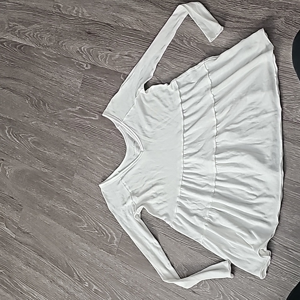 Womens American Eagle long sleeve baby doll top. Sz XXS. White - Picture 3 of 8
